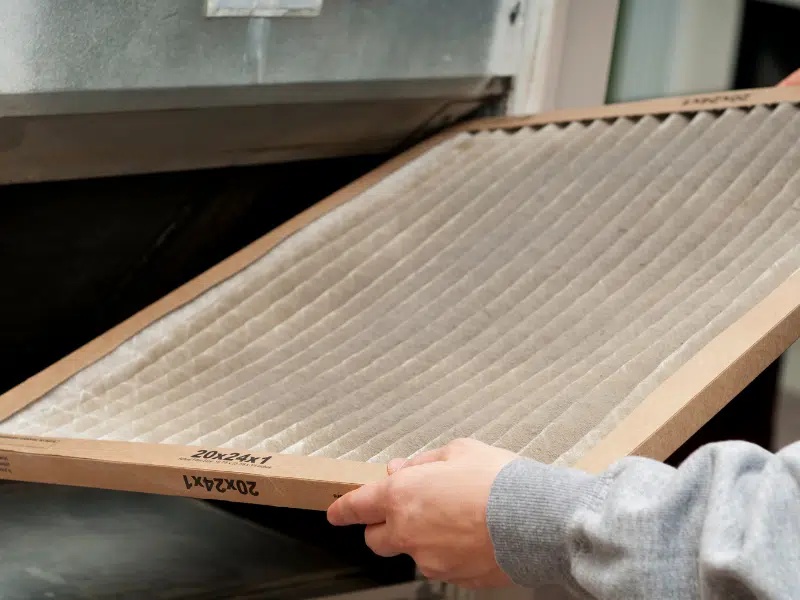 dirty AC filter water leakage