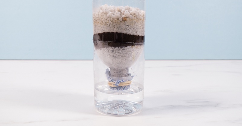 DIY natural water filter steps