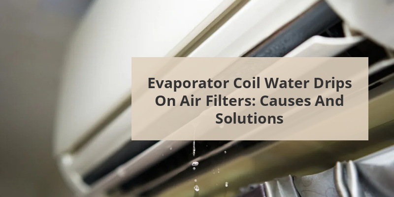evaporator coil dripping water on filter
