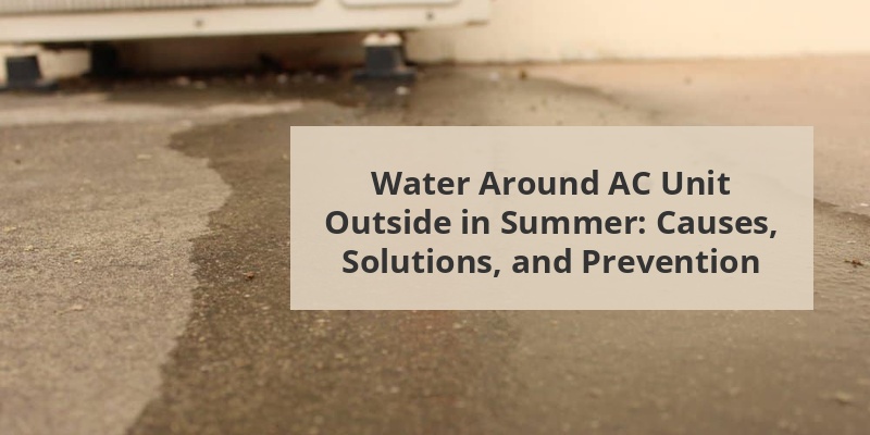 water around ac unit outside in summer