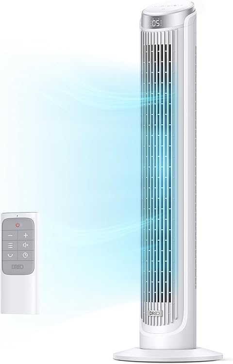 Dreo Store Bladeless Tower Fan: Reliable Cooling With 90° Oscillation and Quiet Operation 2025