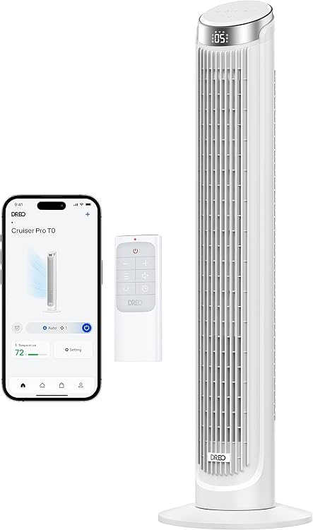 Dreo Cruiser Pro DR-HTF008S White: Advanced Smart Tower Fan for Modern Indoor Comfort 2025
