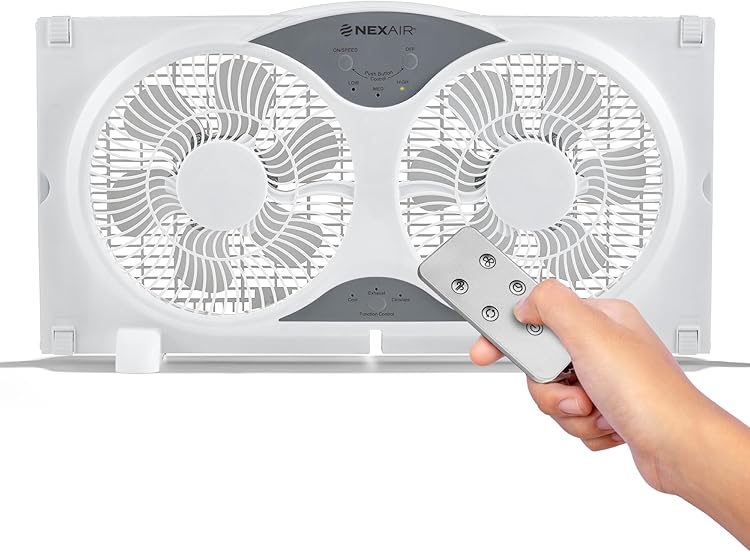 NEXAIR Store 9" Twin Window Fan With Remote Control: Versatile Cooling for Home Comfort 2025