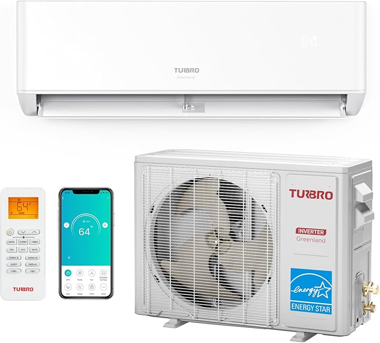 TURBRO Greenland Series GL9K230 Mini Split: Energy-Efficient 9,000 BTU Ductless AC With Heat Pump 2025